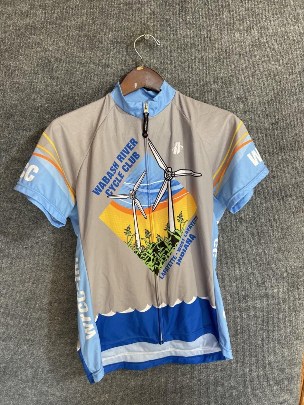 Hincapie Cycling Jersey Womens XL Multicolor Wabash River Full Zip Pockets Bike